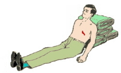 Plaie au thorax - position semi assise
